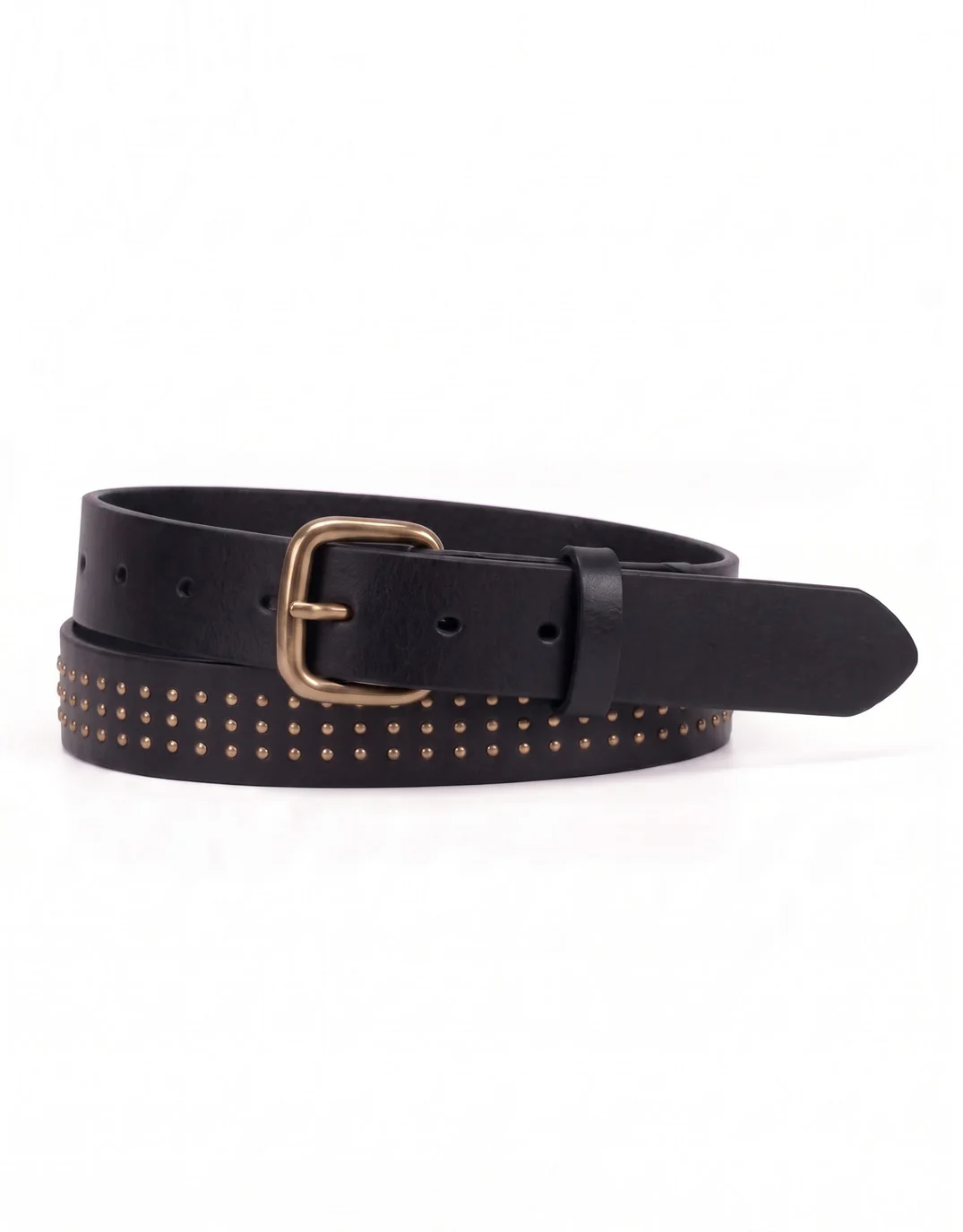 Triple Studded Belt - Black