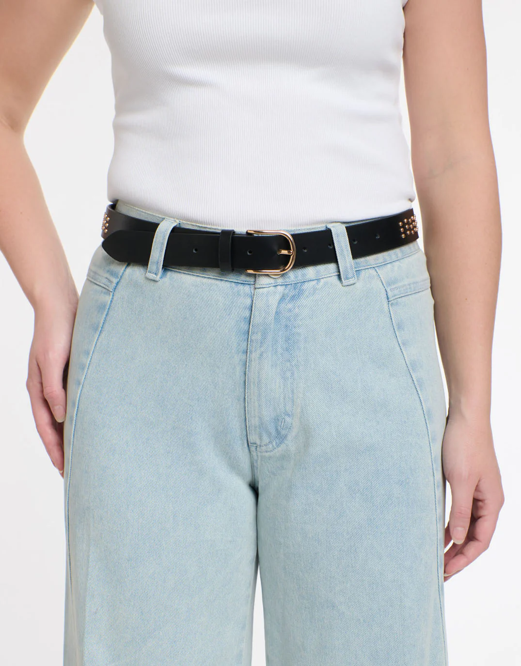 Triple Studded Belt - Black - Image 2