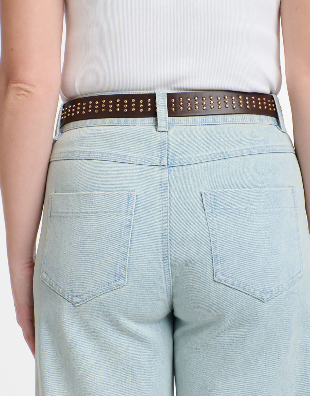 Triple Studded Belt - Choc - Image 4