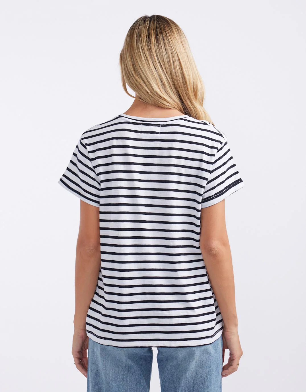 Turn Back T-Shirt - White/Black Stripe - Image 6