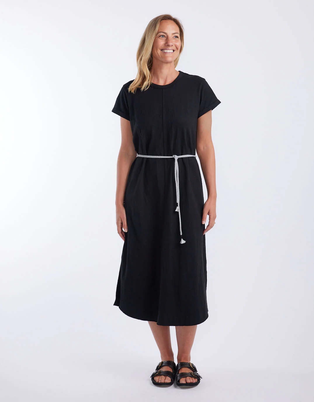 Turn Back Tee Midi Dress - Black - Image 2