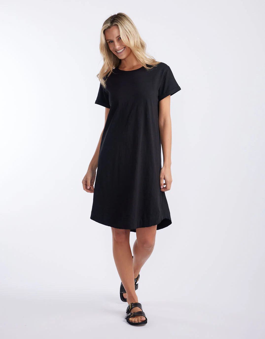 Turn Back Tee Short Dress - Black - Image 2