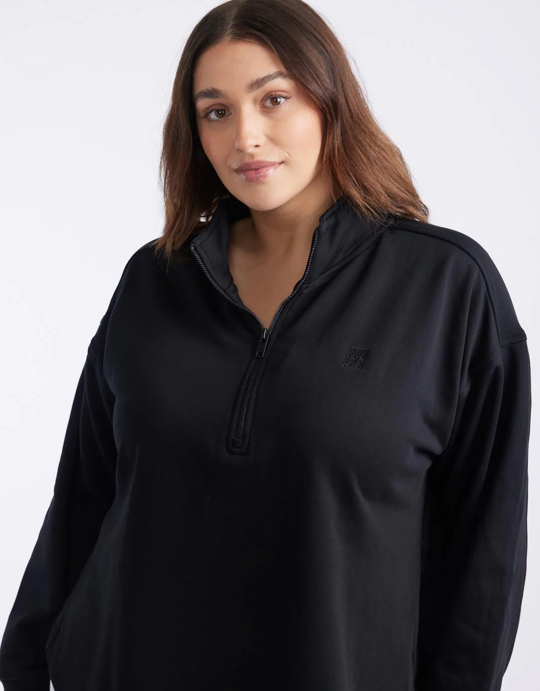 Unwind Half Zip Sweater - Black - Image 10