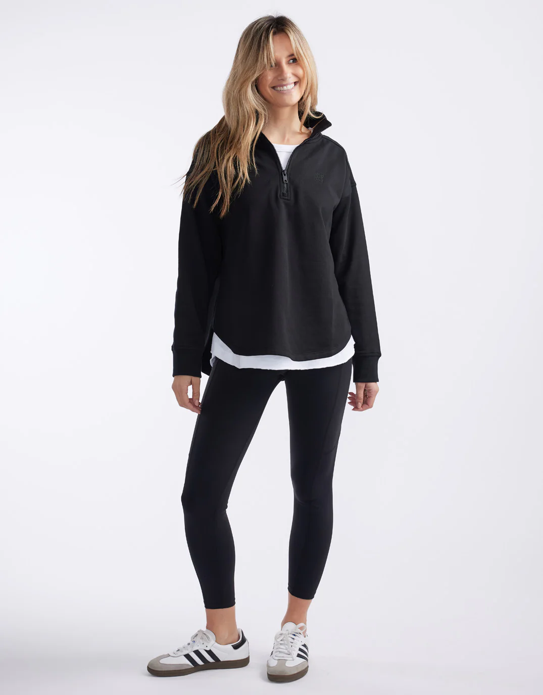 Unwind Half Zip Sweater - Black - Image 13