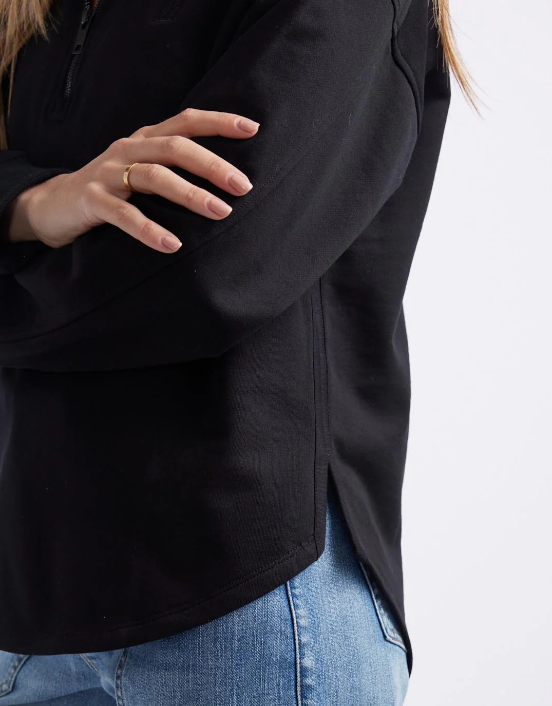 Unwind Half Zip Sweater - Black - Image 15