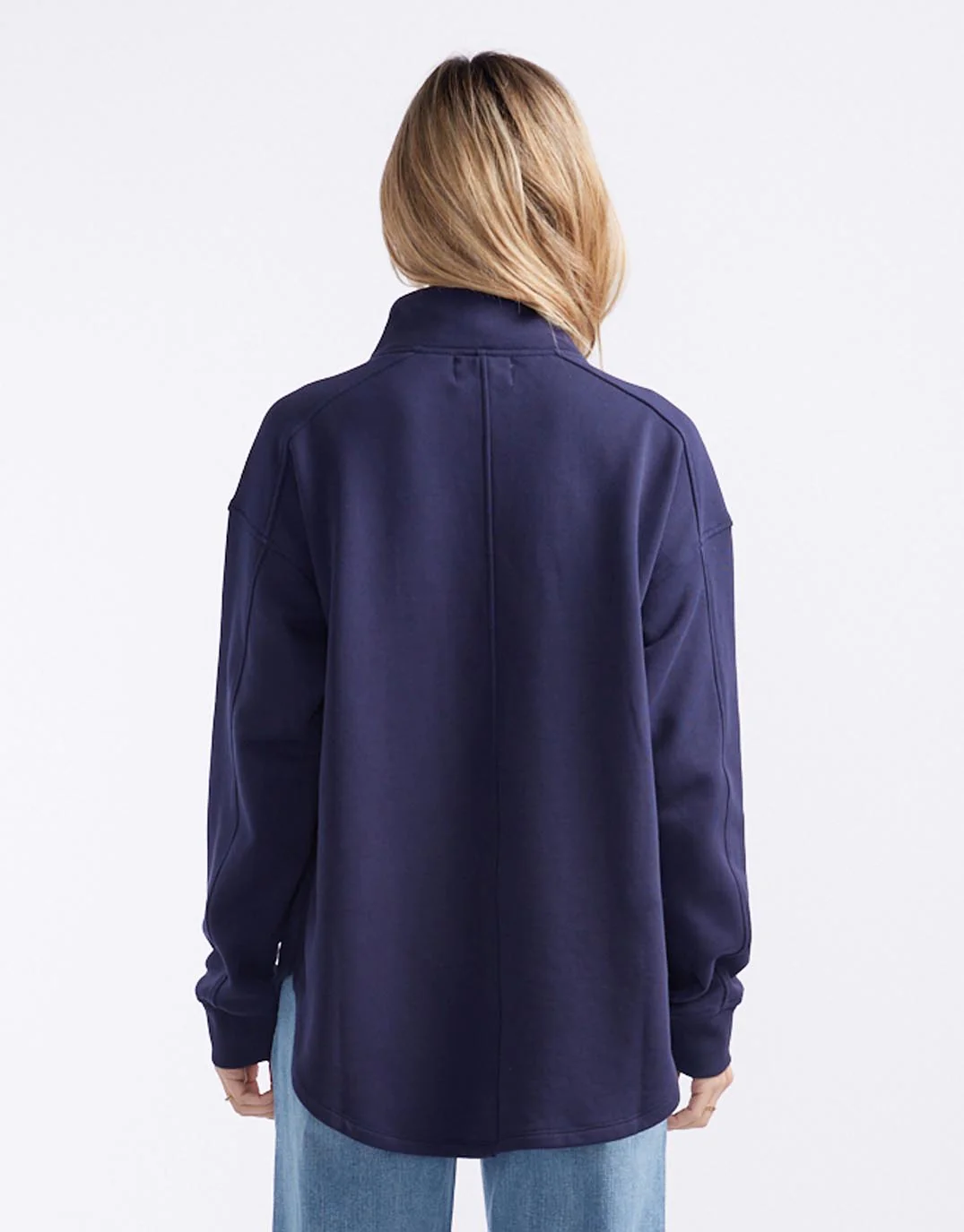 Unwind Half Zip Sweater - Navy - Image 8