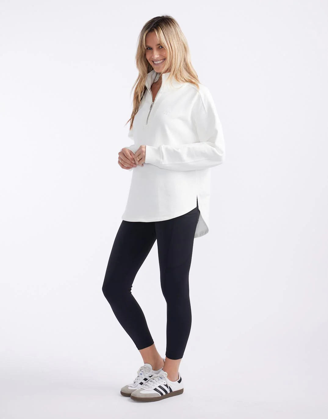 Unwind Half Zip Sweater - White - Image 10