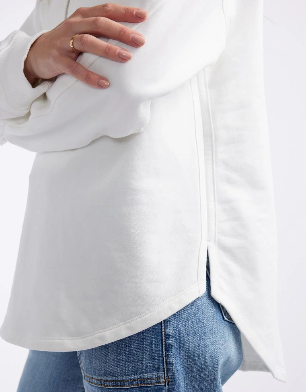 Unwind Half Zip Sweater - White - Image 13