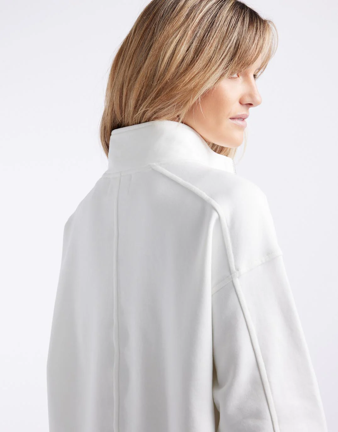 Unwind Half Zip Sweater - White - Image 14
