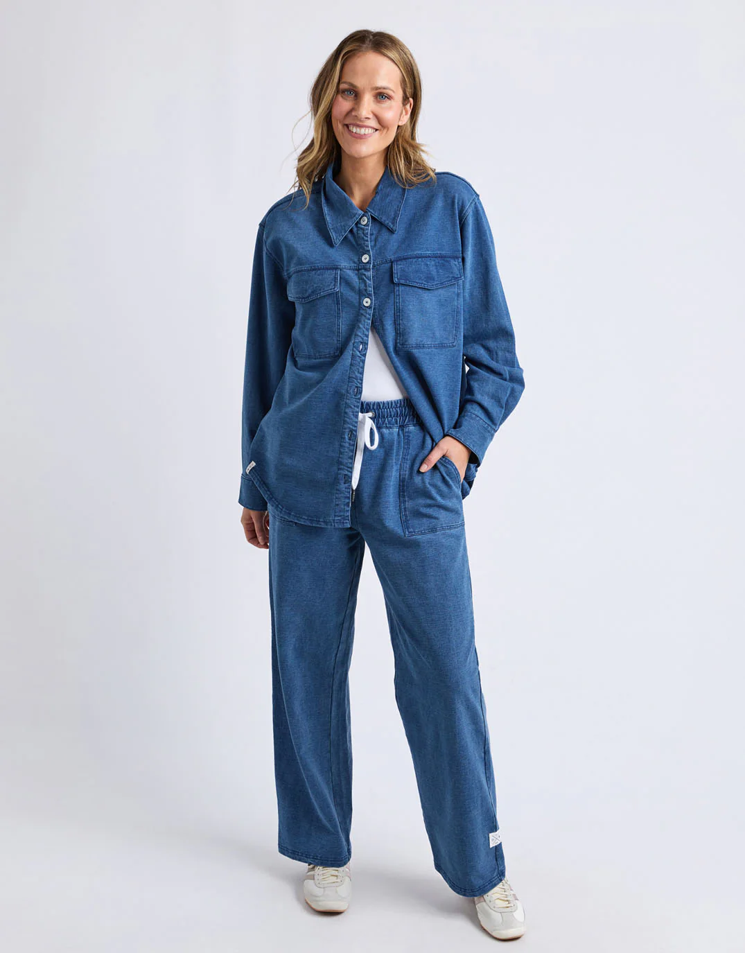 Valerie Trackpant - Blue Denim Look - Image 3