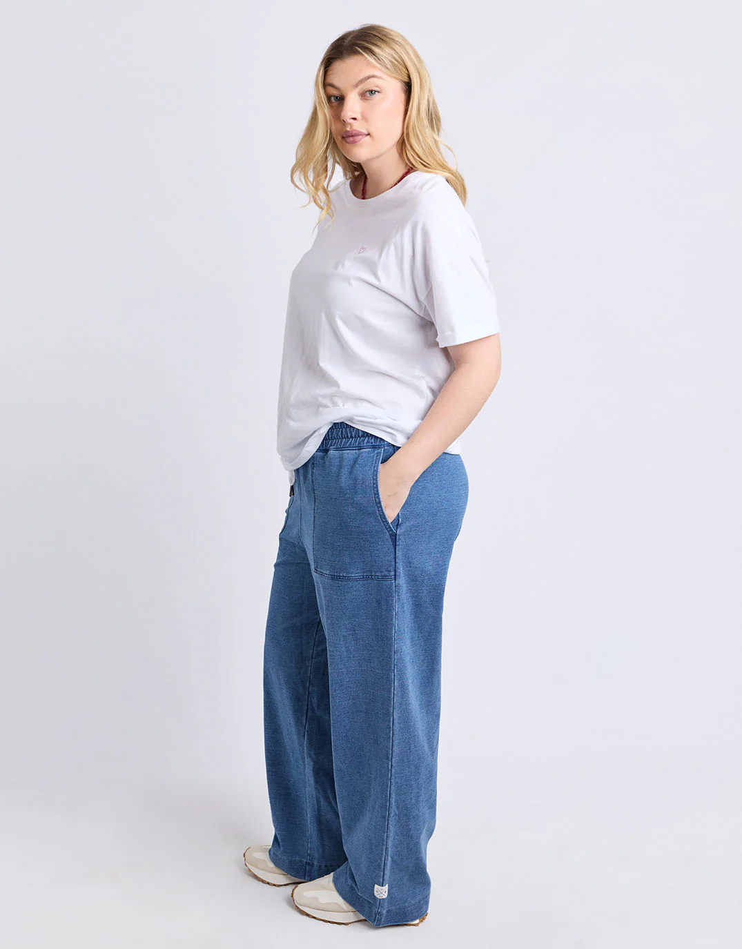 Valerie Trackpant - Blue Denim Look - Image 4