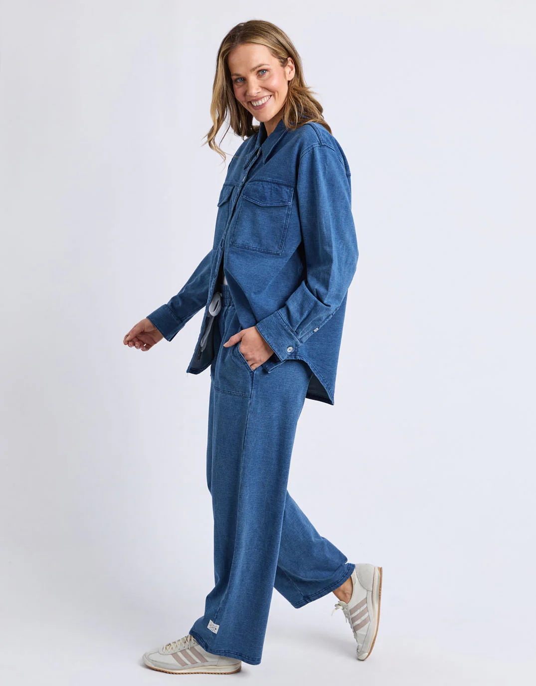Valerie Trackpant - Blue Denim Look - Image 5