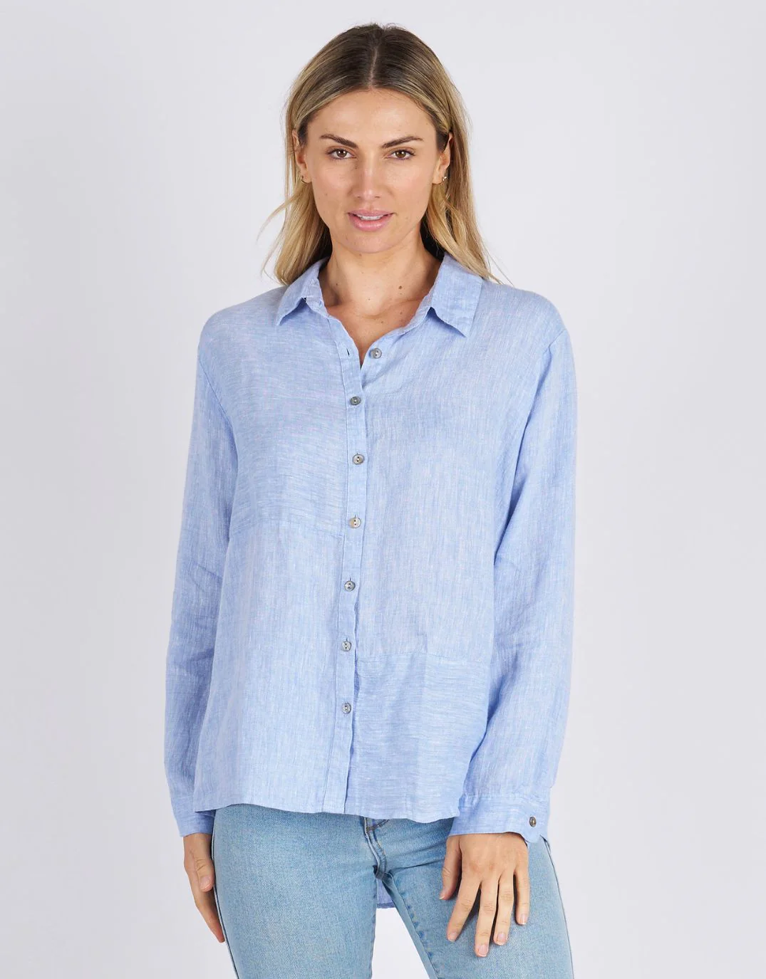 Veya Linen Shirt - Chambray - Image 2