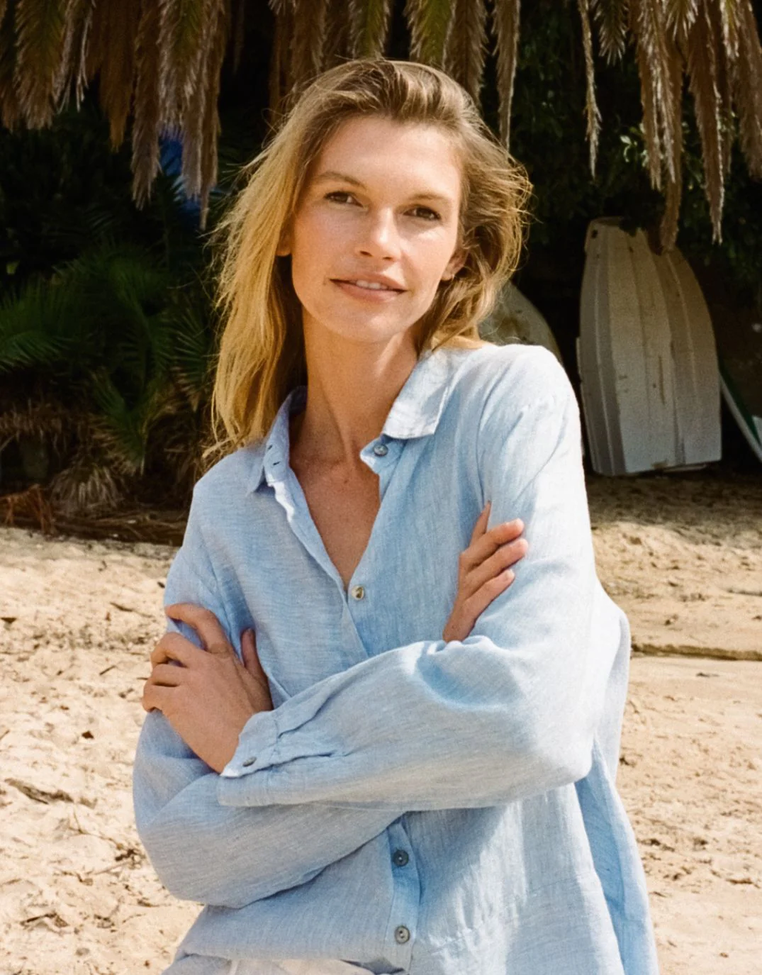 Veya Linen Shirt - Chambray - Image 4