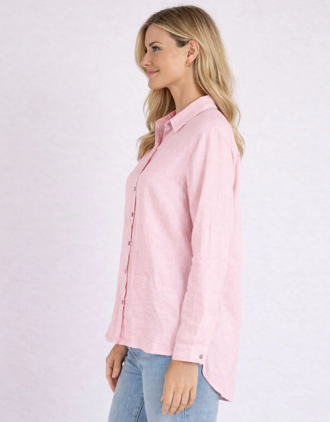 Veya Linen Shirt - Soft Pink - Image 3