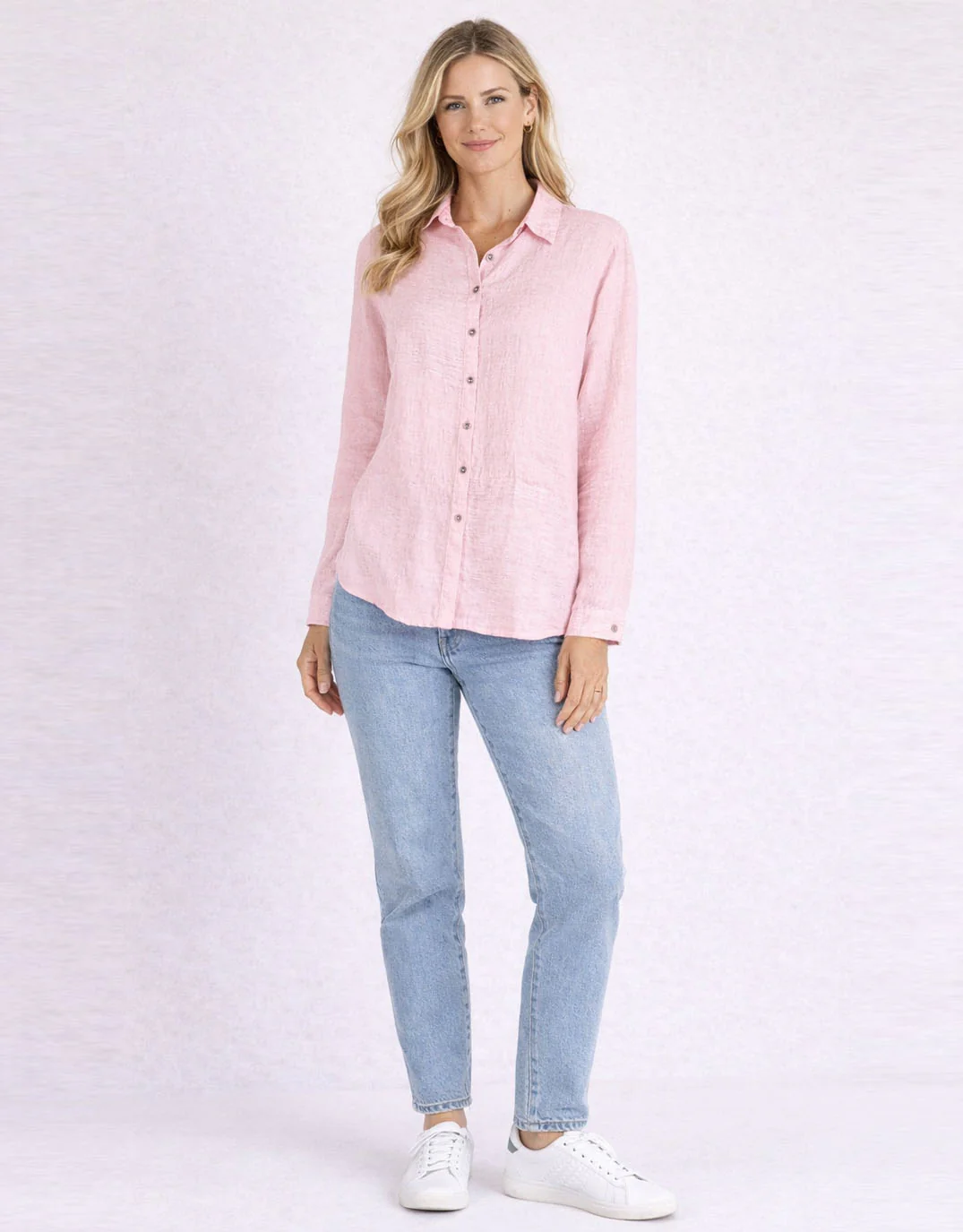 Veya Linen Shirt - Soft Pink - Image 5