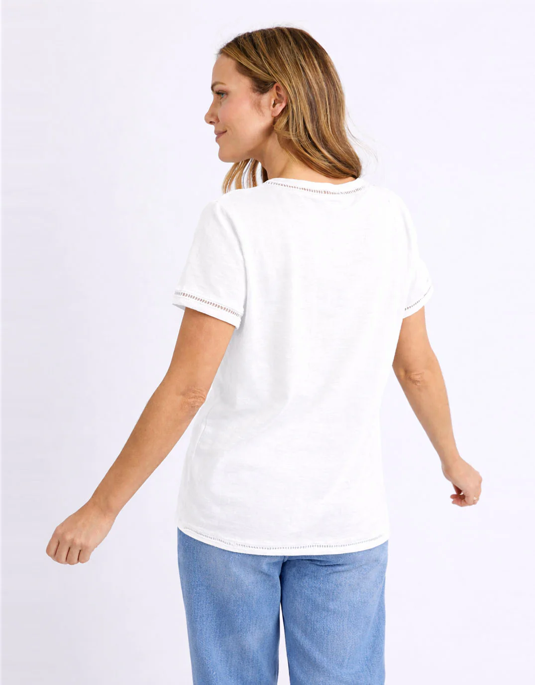 Victoria Short Sleeve Tee - White - Image 3