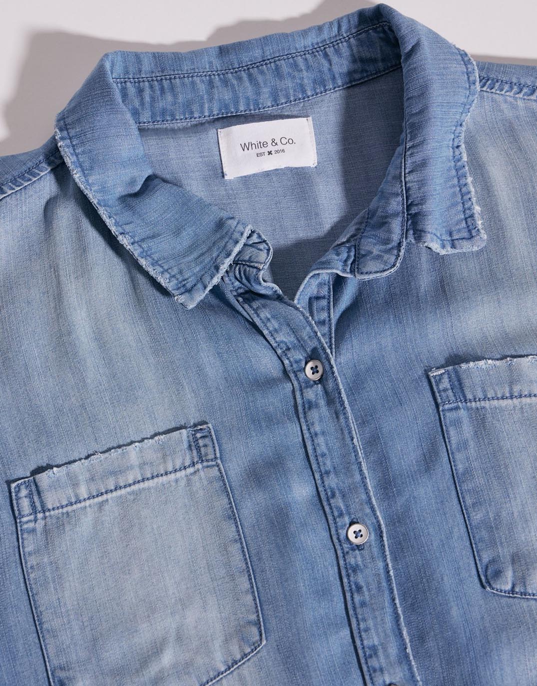 Amber Vintage Denim Dress - Chambray - Image 13