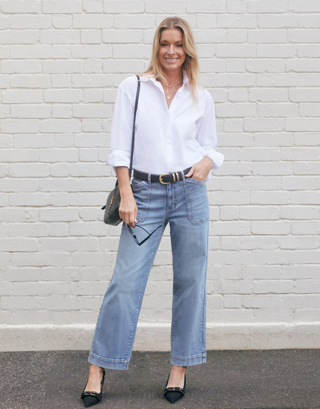 Catalina Wide Leg Jeans - Mid Wash