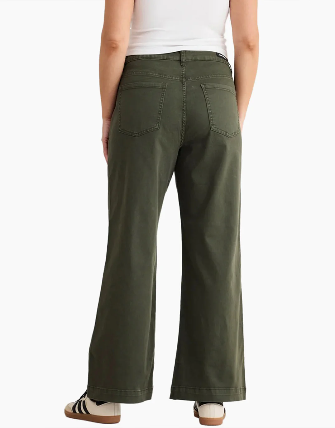 Zoey High Rise Stretch Denim Jean - Dark Khaki - Image 4