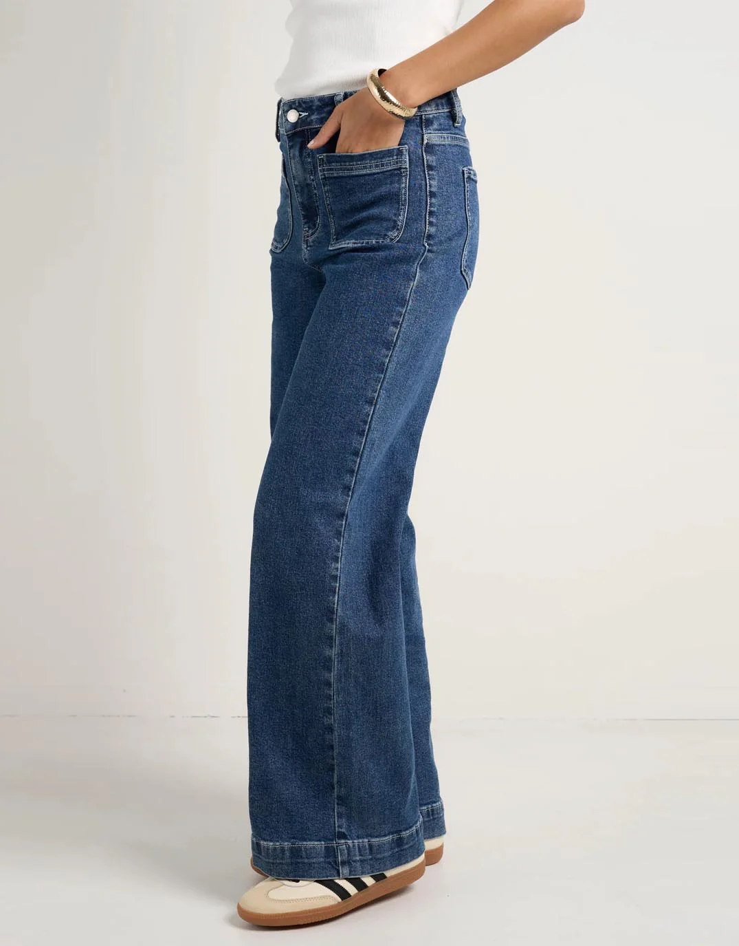 Zoey High Rise Stretch Denim Jean - Mineral Blue - Image 3